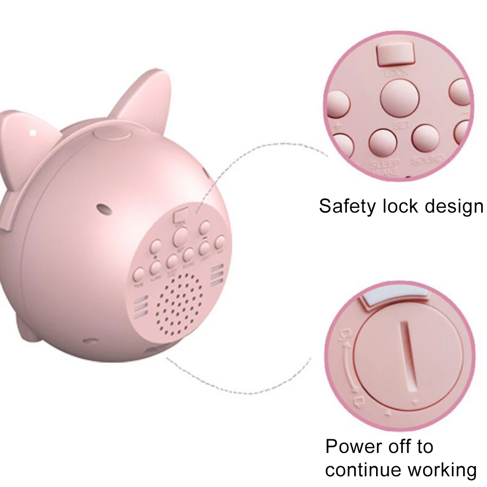 

Cute Kids Children Sleeping Training Temperature LED Light LCD Display Alarm Clock