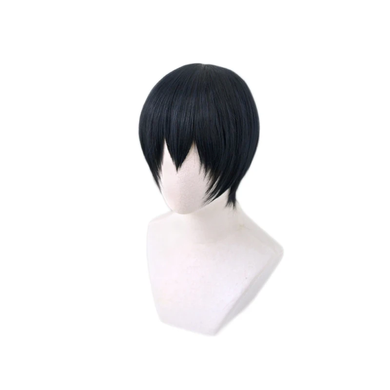 Аниме Haikyuu! Kageyama Tobio Косплей короткий черный темно-синий парик Haikyu термостойкие