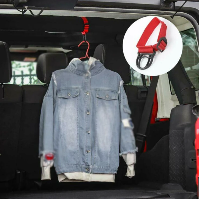 Внутренняя Автомобиля Вешалка-крючок для пальто подкладке красный + черный