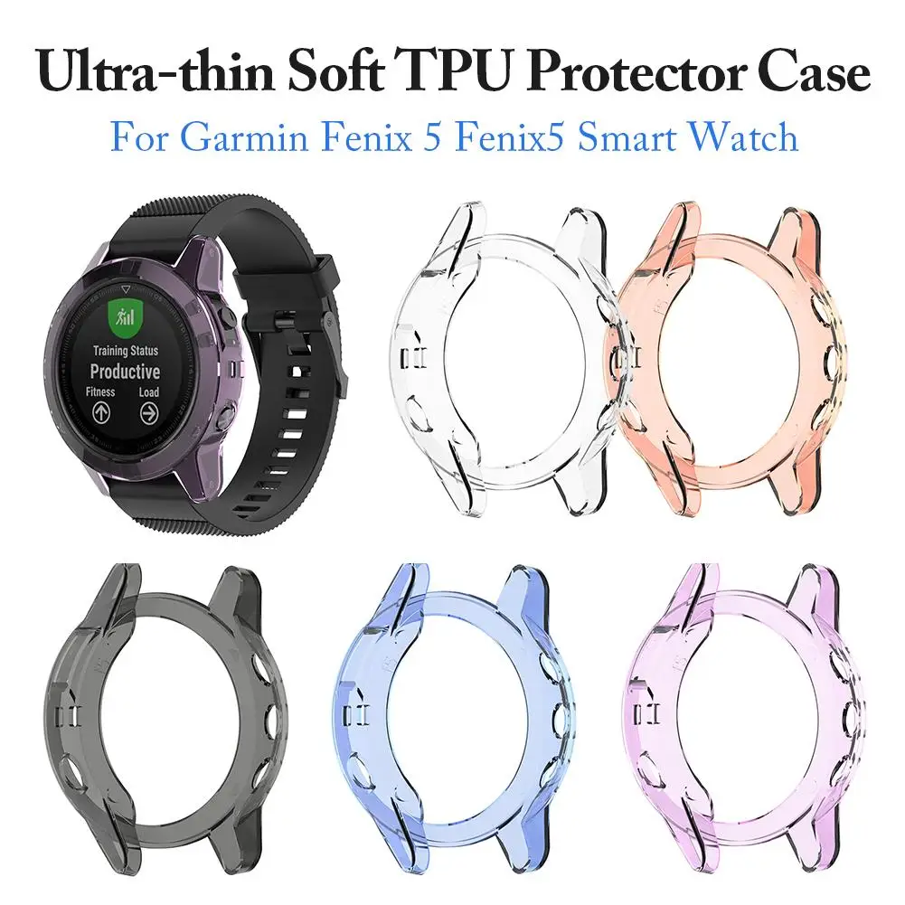 Ultra-thin Soft TPU Protector Case Cover Protective Shell For Garmin Fenix 5 Smart Watch Anti-fall Silicone Cases | Электроника