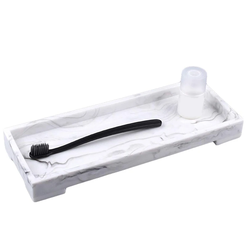 Поднос для ванной комнаты поднос с мраморным узором раковины из смолы туалетного