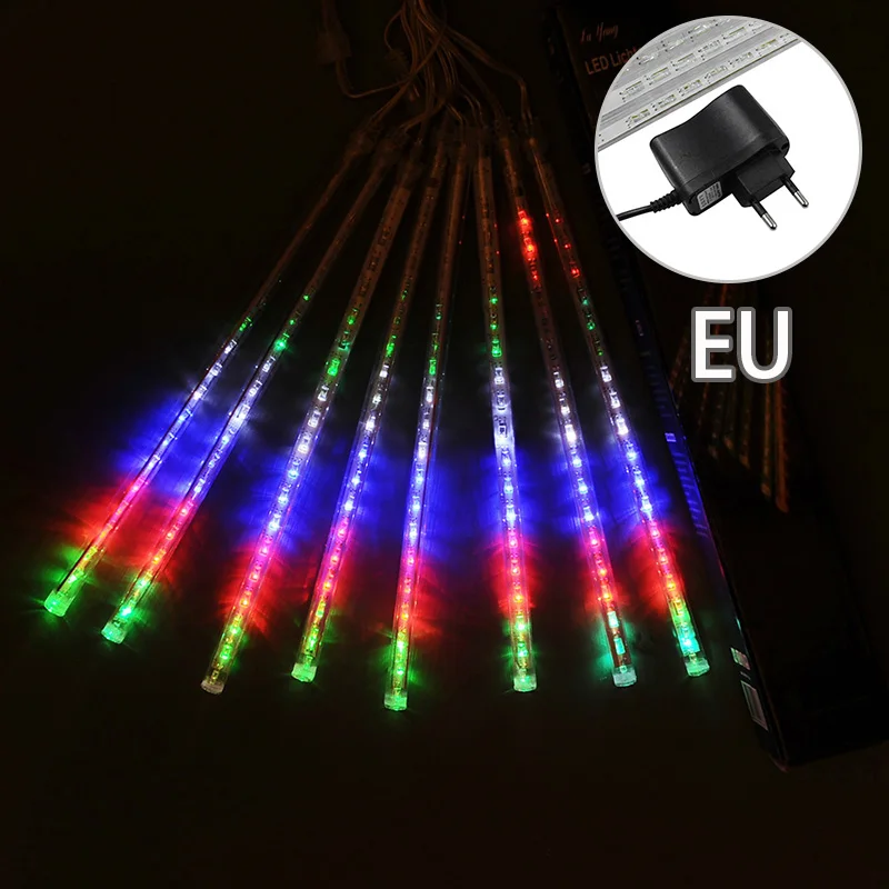 Водонепроницаемый светодиодный гирлянды метеоритный дождь Рождественская елка