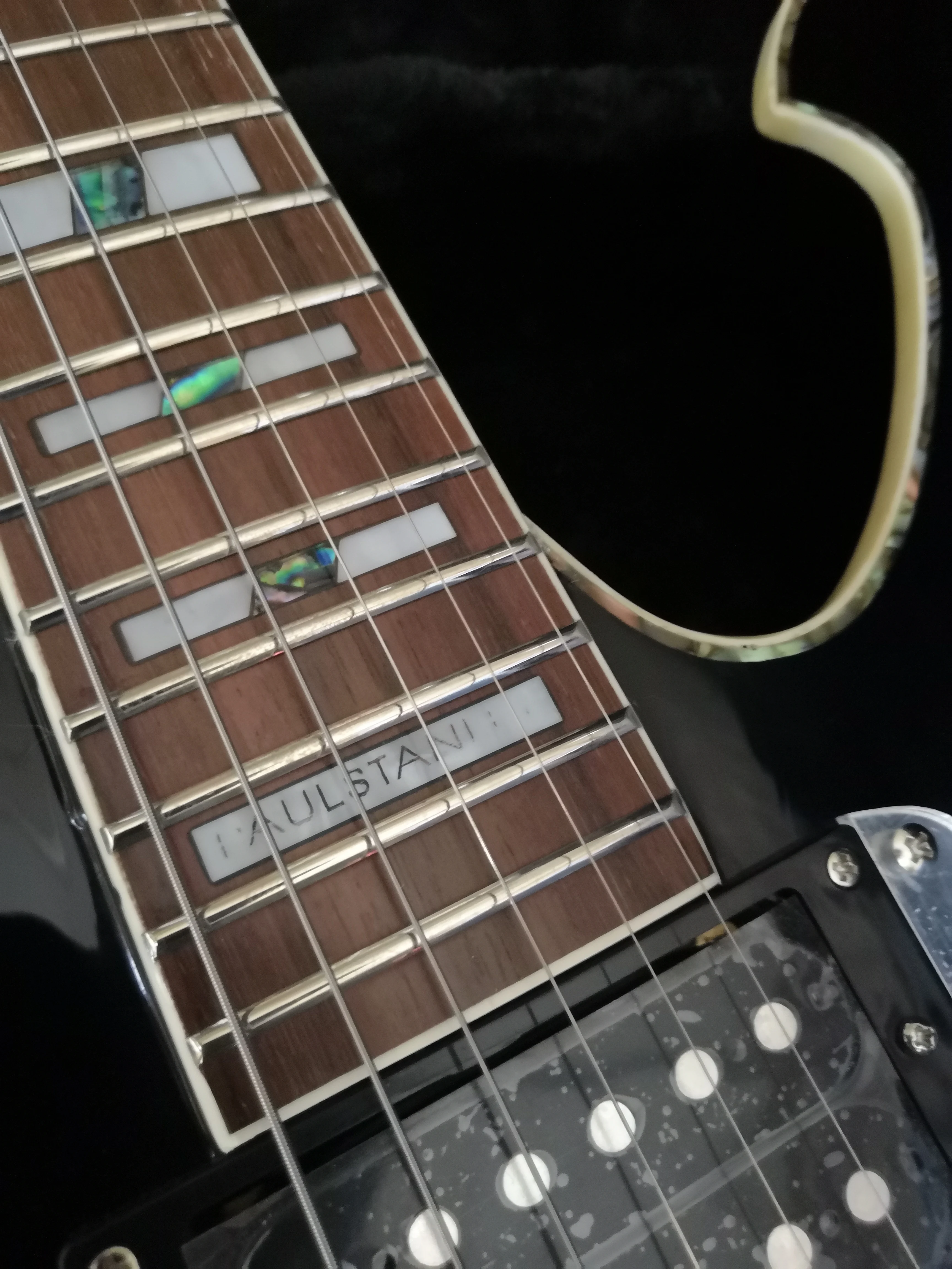 В наличии на заказ черный гитары HH звукосниматели фиксированный мост хром