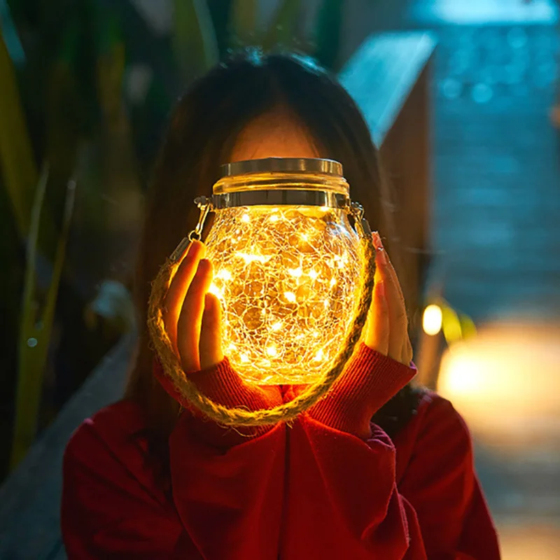 Светодиодный ночной Светильник банки с закручивающейся крышкой 10 светодиодный s