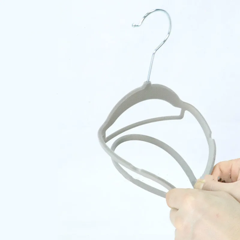 Вешалка Нескользящая пластиковая бархатная для пальто индивидуальная вешалка