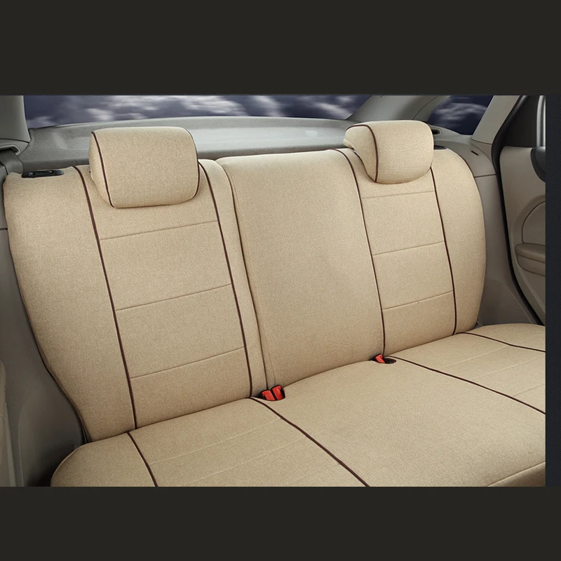

CARTAILOR Full Set Cover Seat Car Styling for Dodge Challenger 2014 New Flax Seat Covers & Supports Custom Fit Cushion Protector