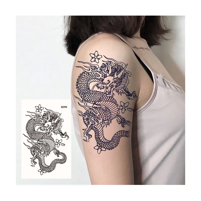 

Waterproof Temporary Tattoo Forest Dragon Tattoos Sticker for Makeup Body Art Tatto Stickers arm sleeve tatto fake tatoo sticker