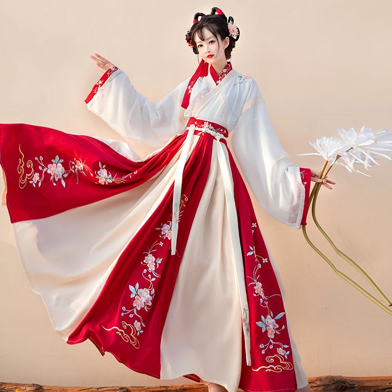 

Female Hanfu Dress Chinese Traditional And Ancient Women Elegant Clothing Wei Jin Dynasty Fairy Costumes Winter Hanfu DQL4952