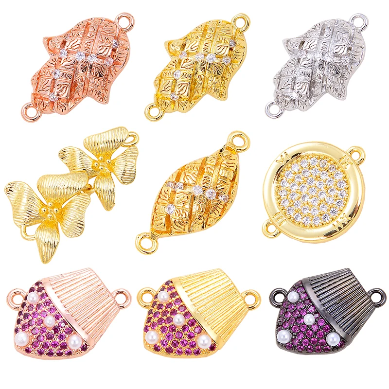 

Цветок хамша для рук, мороженое с жемчугом, покрытие из настоящего золота 18 карат, фурнитура для ювелирных изделий Подвеска для браслета, ож...