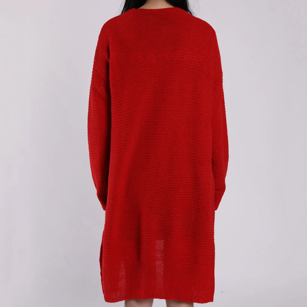 2019 женский кардиган легкое повседневное пальто осень зима длинный вязаный