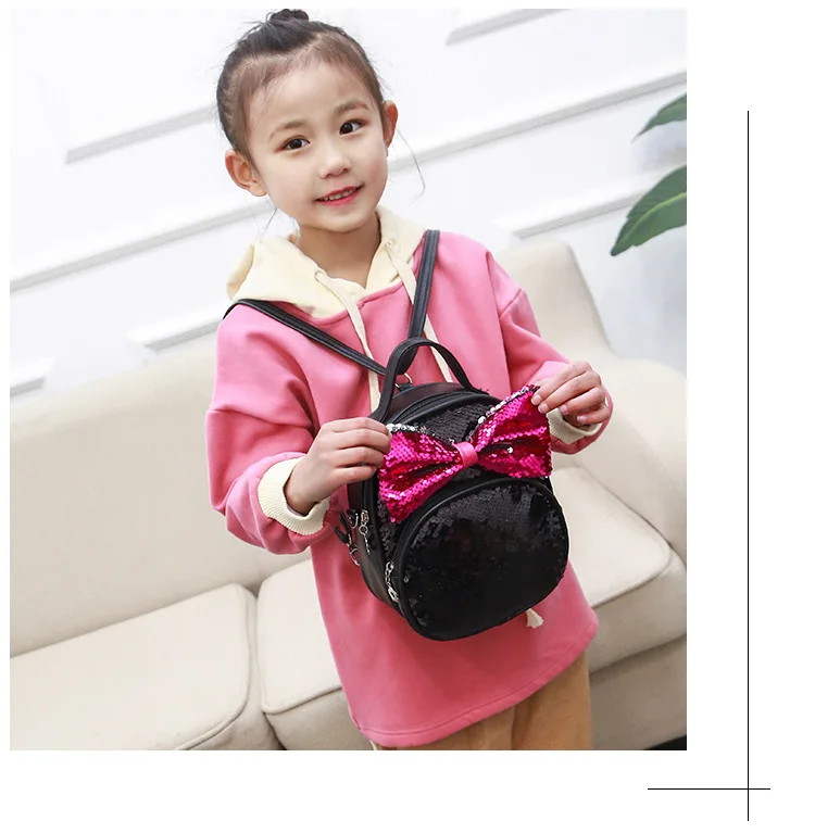Детская сумка на плечо милый Модный повседневный дорожный рюкзак с блестками и