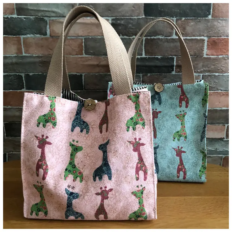 

Японские милые сумка Контейнер для ланча сумка холст для обеденного мешка сумка студента