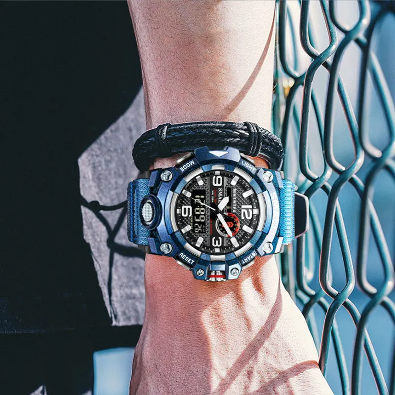 

SMAEL Men's Watches Outdoor Sports Military Multifunctional 50M Waterproof LED Men Electronic Clock Male Watch Montre Homme