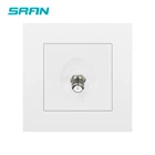 Интерфейсная розетка для спутникового ТВ SRAN, домашний декор, настенная розетка 86*86 мм, огнестойкая, из поликарбоната, панельный кабель, ТВ-розетка