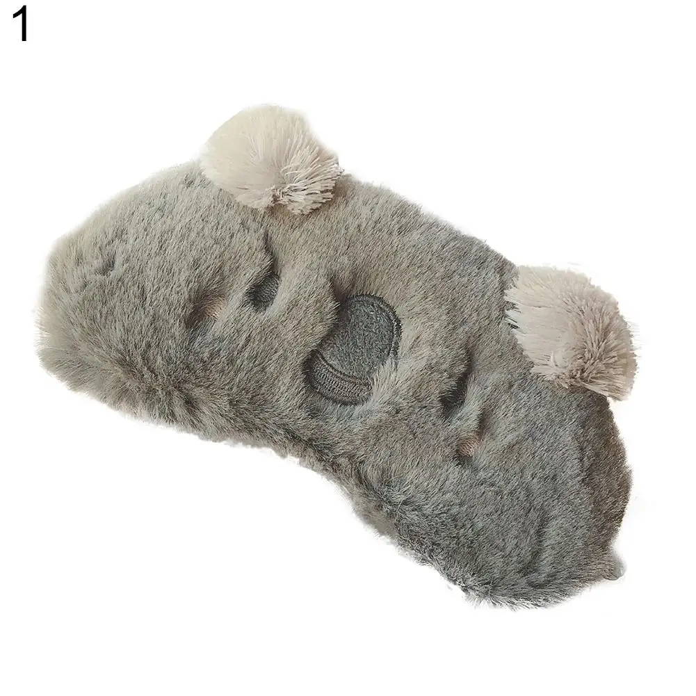 Милый чехол для глаз с животными Спящая маска кролик коала мультяшный ворс тени