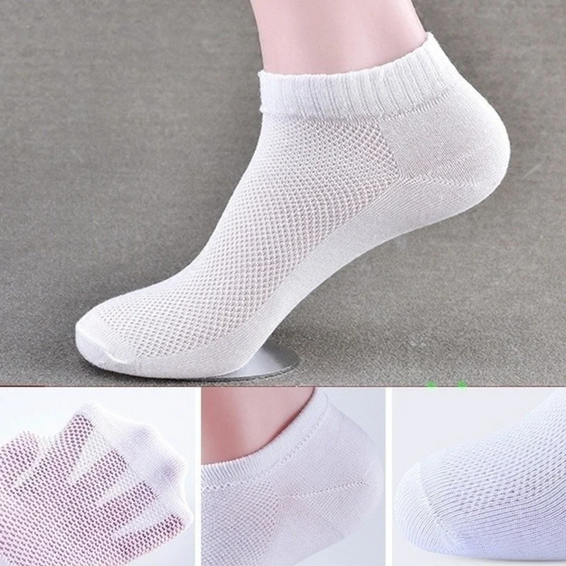 Детские носки 5 пар с сеткой Унисекс короткие 3 цвета Невидимый лодыжки дышащие