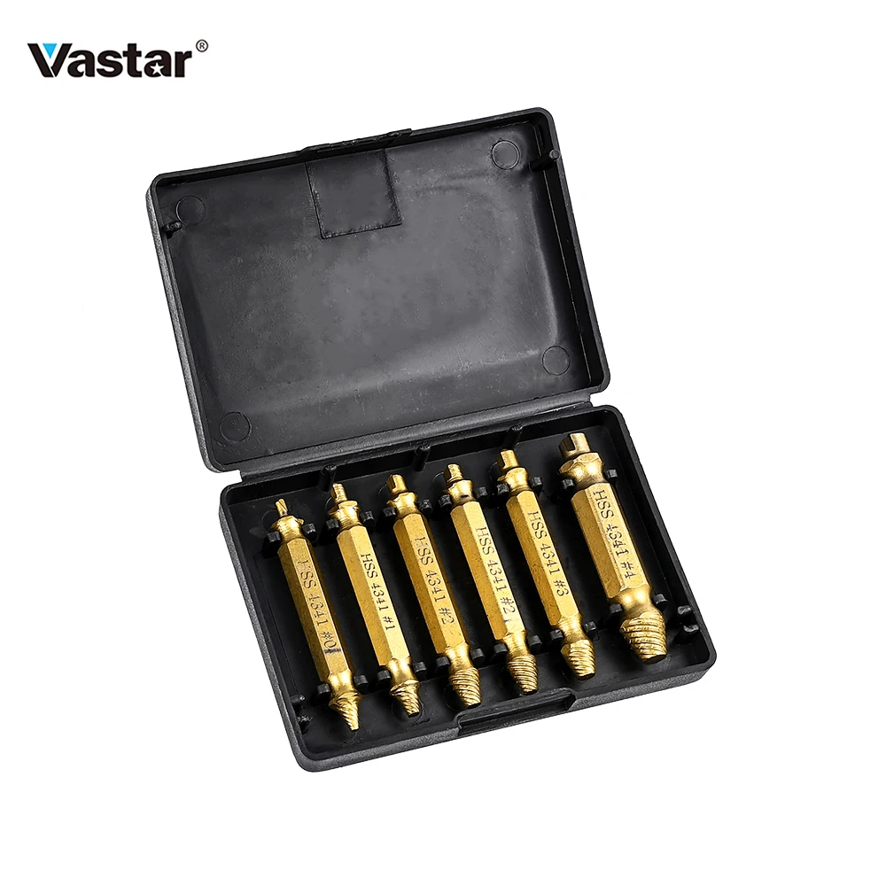 Vastar двухсторонний набор экстракторов винтов с сломанной головкой инструмент для