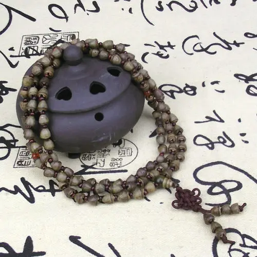 Tibetan Buddhism 108 Gold-bell Bodhi Seed Prayer Bead Mala Necklace | Украшения и аксессуары
