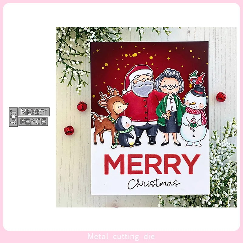 JOY Merry Words металлические штампы для скрапбукинга DIY Фотоальбом Декоративные