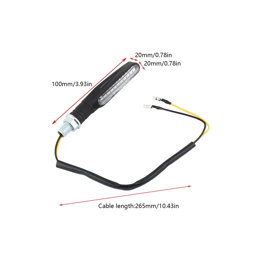 

4Pcs Flexible Motorcycle LED Turn Signal Light Flashing Universal Motorcycle LED Turn Signal Indicator Amber Light