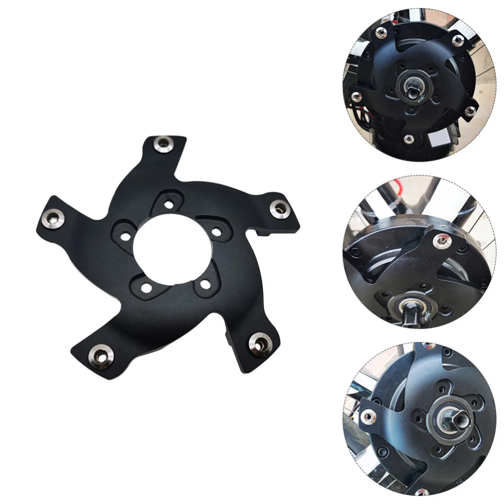 

1Pc Bicycles Gear Adapter Practical Bike Chainring Spider Bike Accessory (Black)