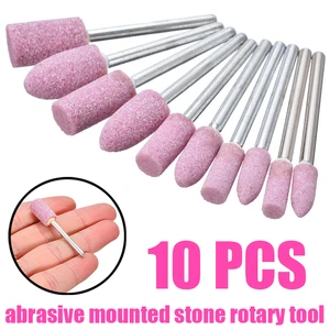 Абразивные шлифовальные круги, мини-хвостовик 18 дюйма, 4 мм5 мм6 мм8 мм10 мм, абразивные фрезы для обработки камня, инструменты