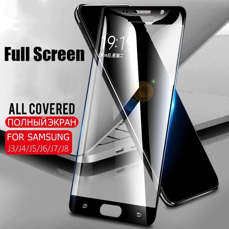 Полноэкранное закаленное стекло для Samsung Galaxy J2 Pro J8 J4 J6 Plus 2018 J3 J5 J7 2017 полная