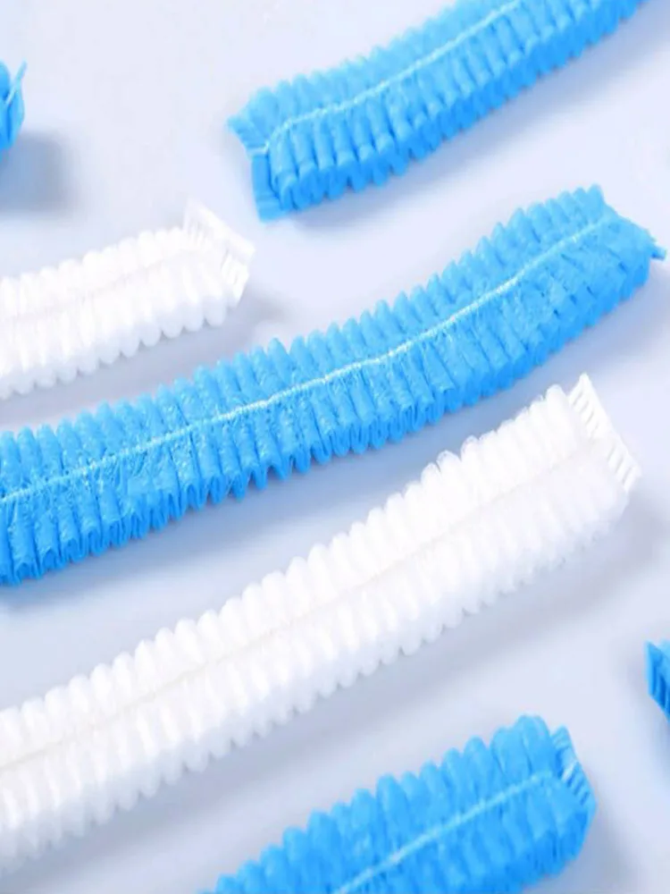 100 шт. одноразовые шапочки для душа с двойной лентой|Защитный шлем| |