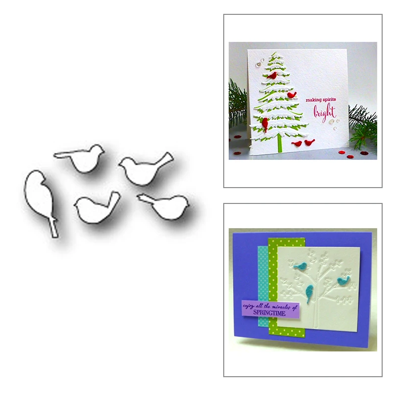 2020 новые металлические штампы с животными и маленькой птичкой для