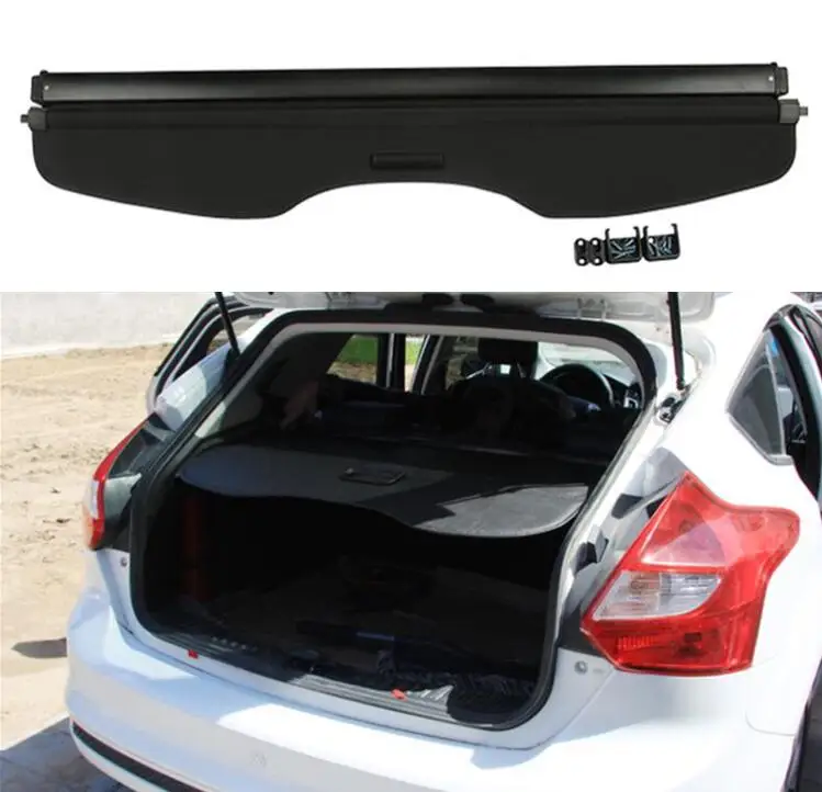 

Для хэтчбека Ford Focus 2012 2013 2014 2015 2016 2017 2018 высокое качество защитный экран для багажника Защитная крышка для груза