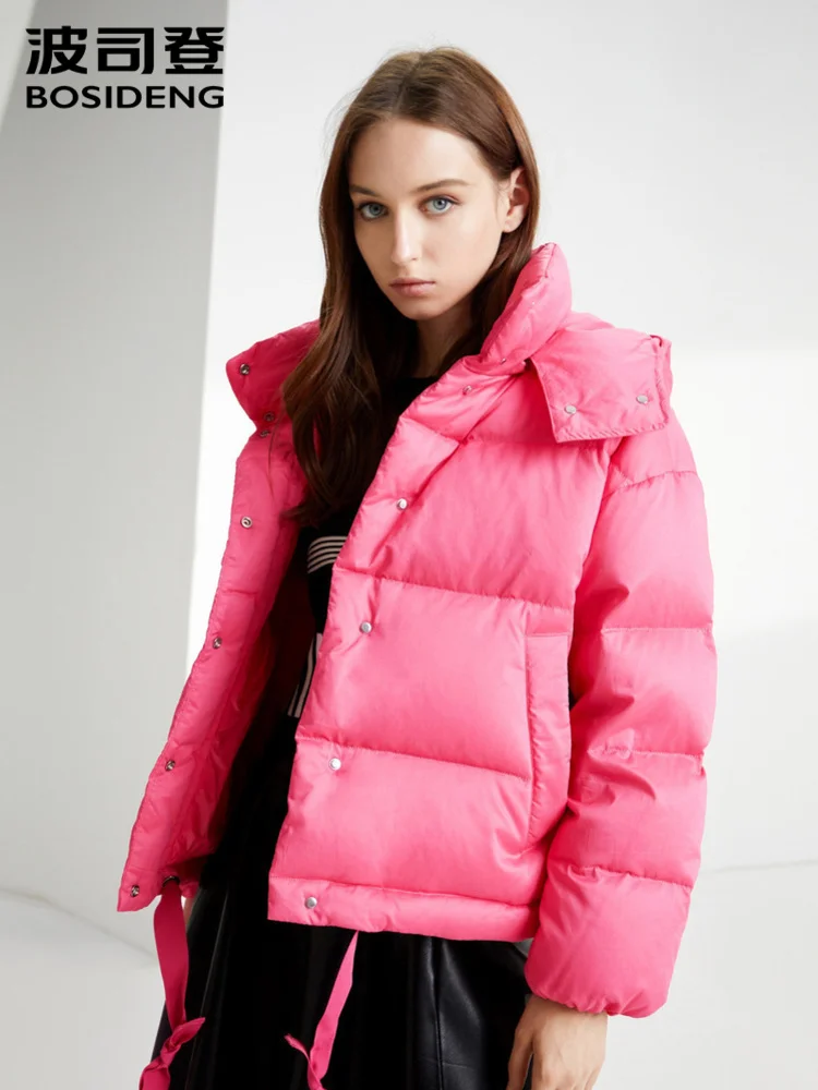 Bosideng новый женский зимний пуховик с капюшоном модное стройнящее пальто B90141532DS |