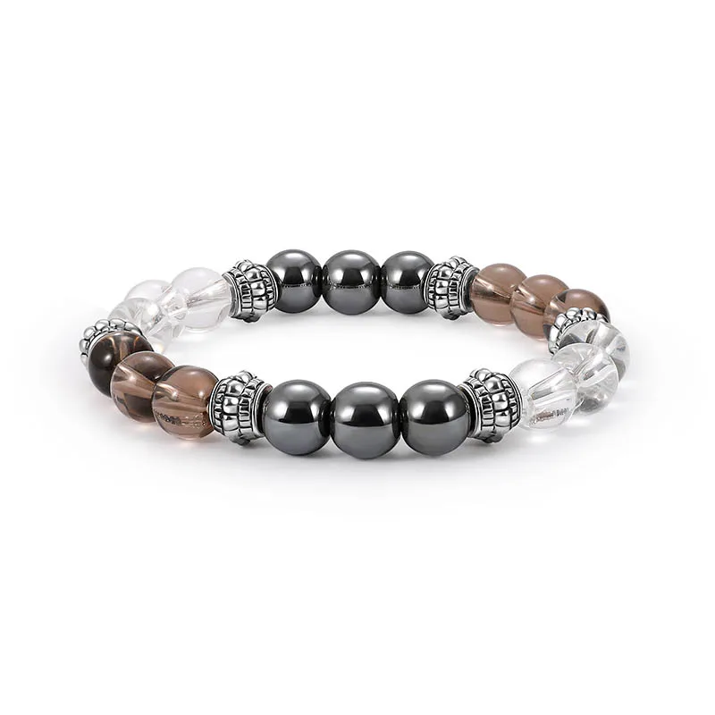 

Magnetic Bracelet Beads Hematite Stone Therapy Health Care Magnet Hematite Beads Bracelet Slimming Product