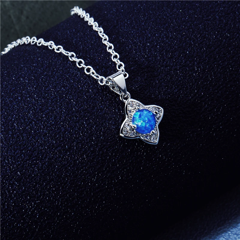 Новинка Опаловая кулон темперамент женские модели дикого клевера лепесток