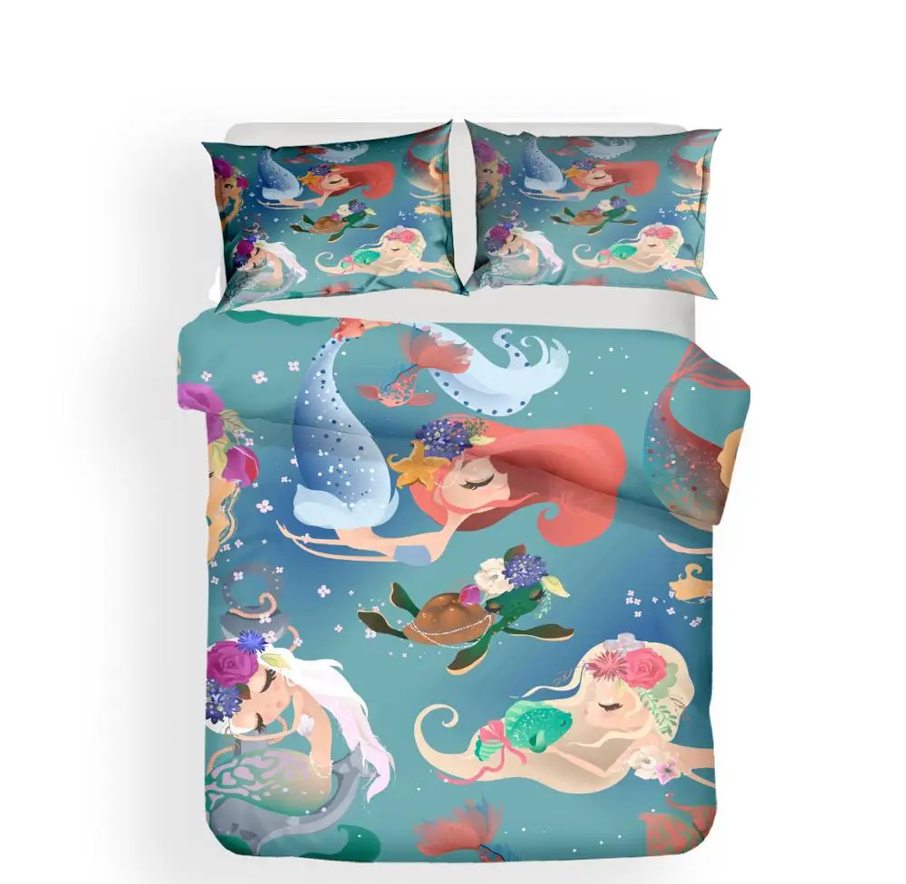 Домашний текстиль морской мир комплекты постельного белья Милая Русалка