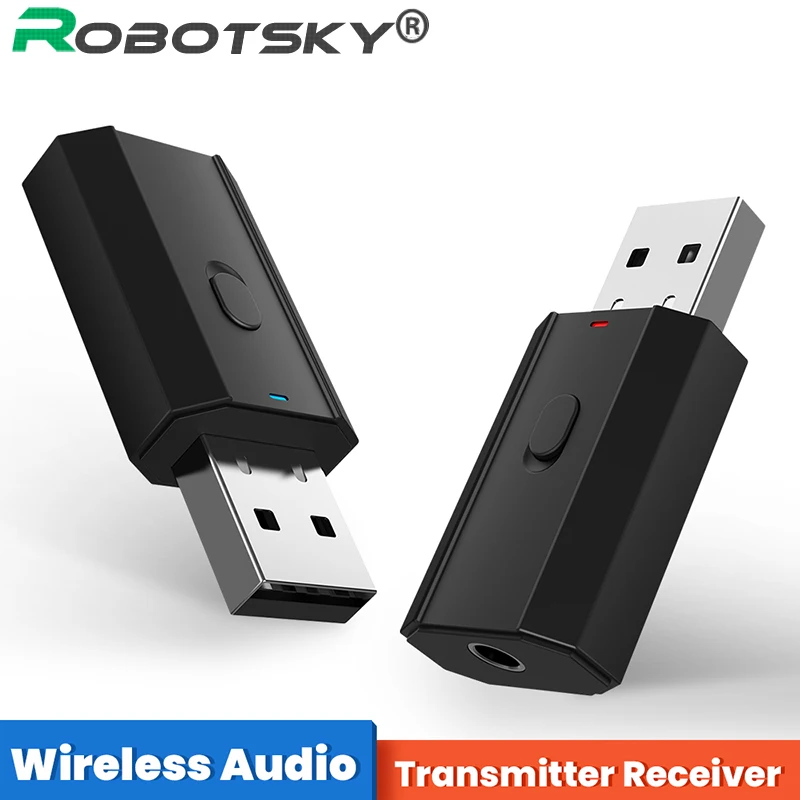 

4 In 1 USB Wireless Bluetooth 5.0 Audio Transmitter Receiver For Car Notebook TV Stereo AUX Music Audio BT Adapter