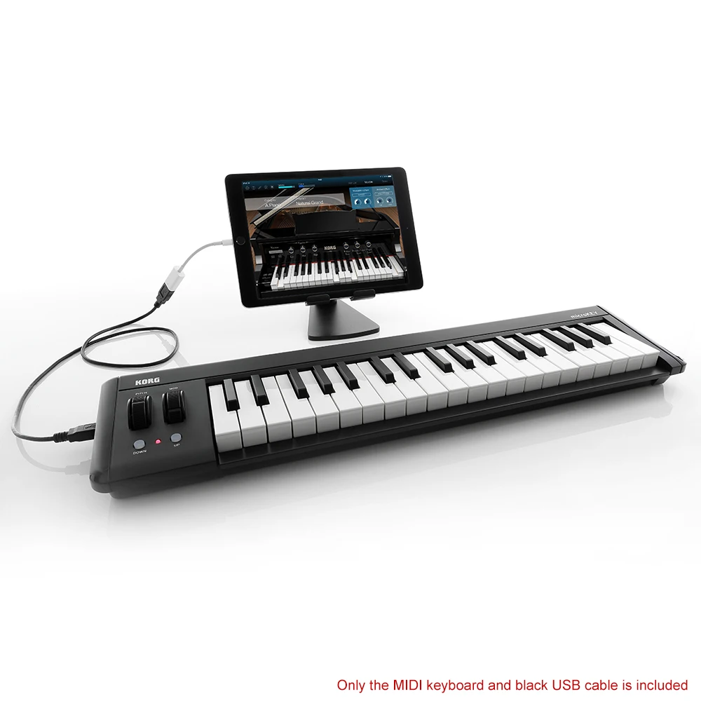 

KORG MIDI Controller 37-Key Compact USB MIDI Keyboard Controller USB Powered Compatible with iPhone iPad Mac Windows Computer