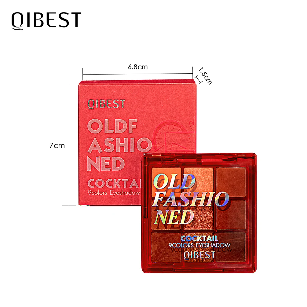 

QIBEST Eye Shadow Colorful Makeup Palette 9 Colors Shiny Pigmented Matte Eyeshadow Palette Glitter Powder Eyes Cosmetics