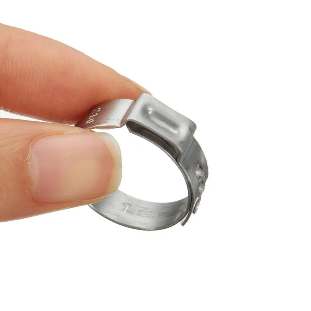 

50pcs/Pack 5/8" Car Stainless Steel Clamps Cinch Ring Crimp Pinch Fitting Auto Universal Accessories