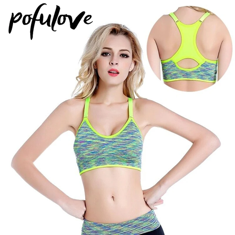 

Sports Bra for Women Gym Y-line Straps Running Fitness Vest Seamless Underwear Wireless Push Up Bras Plus Size Cotton Brassiere