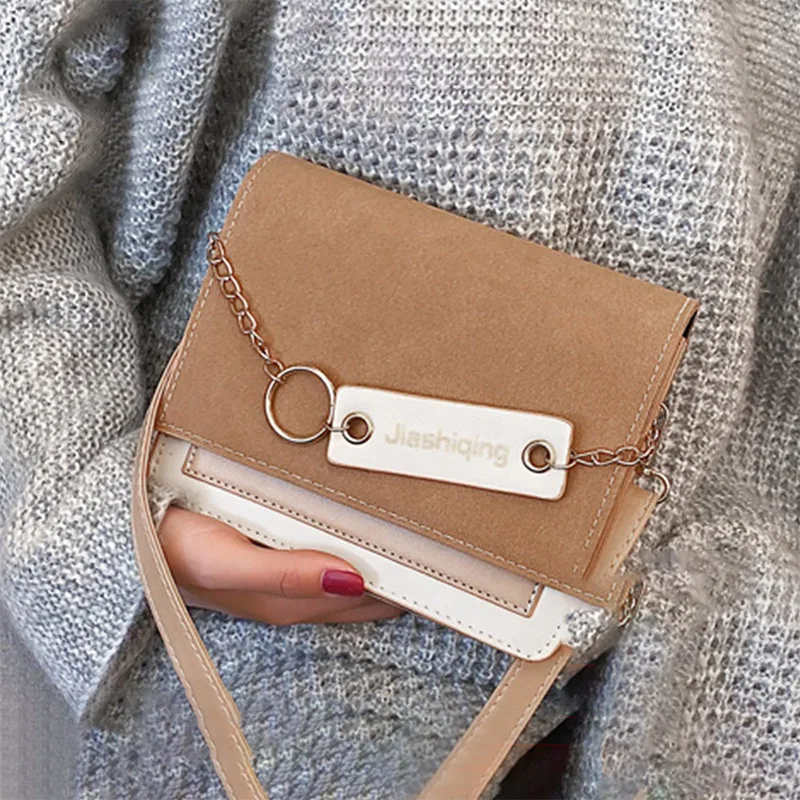 

Сумка-кроссбоди женская кожаная, контрастных цветов, 2020