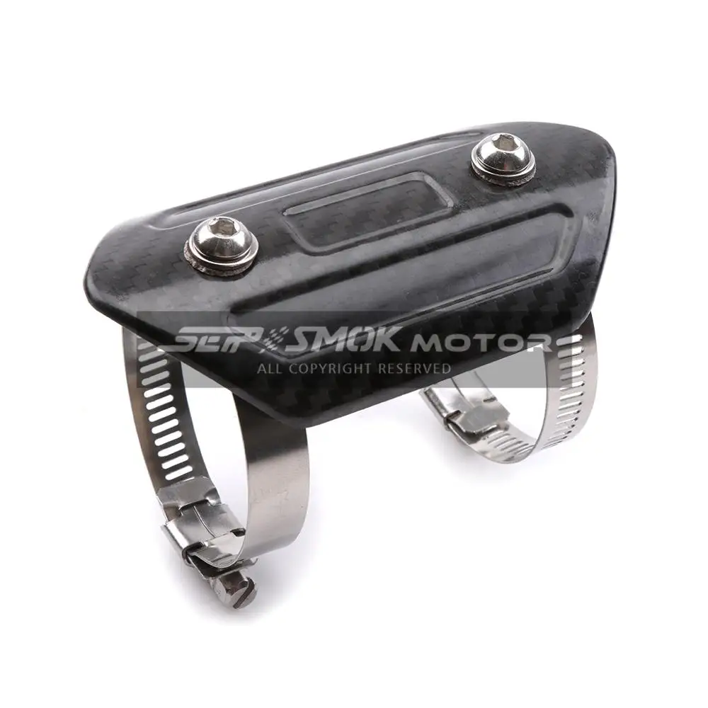 

13 см Универсальный мотоцикл для Yamaha/Kawasaki/Honda/Suzuki углеродный протектор выхлопной трубы тепловой щит крышка защита от ожогов