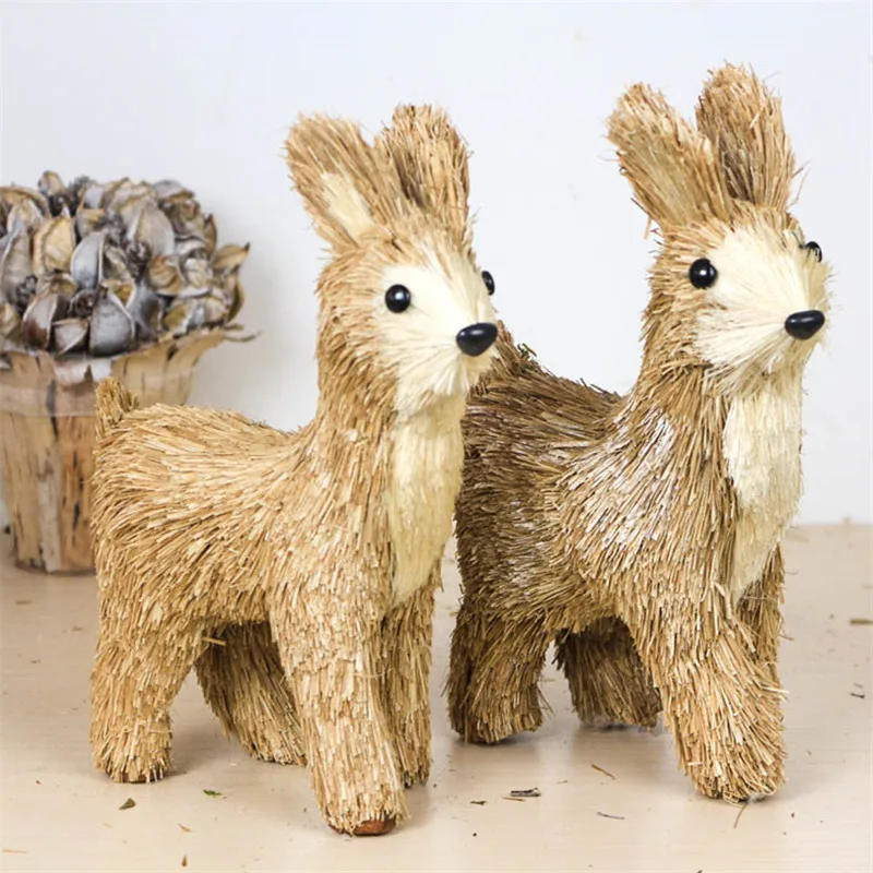 9 4 &quotВысота рождественские украшения олени соломенные сизальные Новогоднее