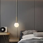 Скандинавская длинная Потолочная люстра с одной головкой для гостиной, спальни, прикроватная лампа, стеклянная лампа для кухни, ресторана