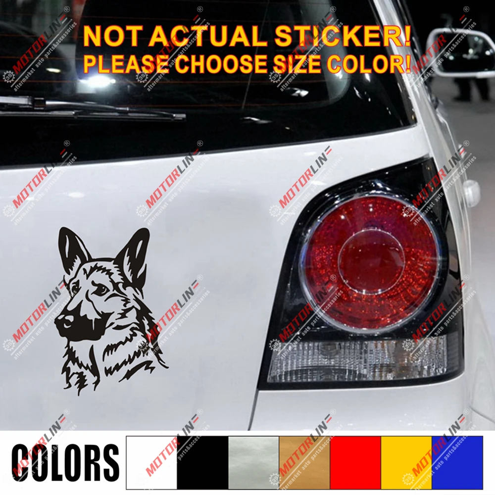 Немецкая овчарская голова дневная наклейка автомобиль винил K9 полицейская лампа