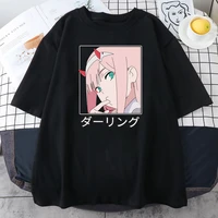 camiseta feminina manga curta gola alta moda urbana hip hop harajuku folgada anime