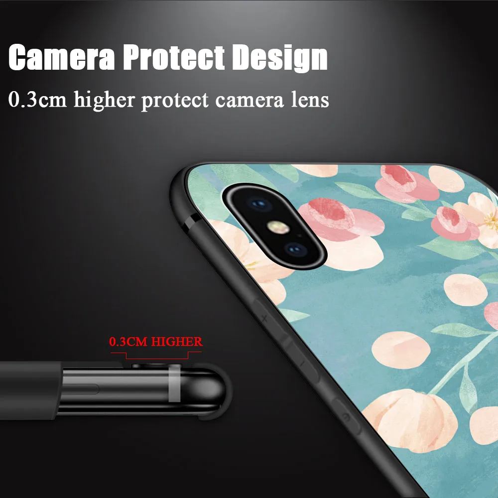 Модный Элегантный чехол с лепестками цветов для Huawei Y7 Prime / Enjoy7 plus 2017 мягкий