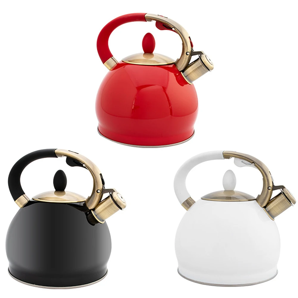 Large Capacity Induction Cooker With Handle Automatic Whistling 3.5L Teapot Stove Top Ergonomic Tea Kettle Stainless Steel | Дом и сад