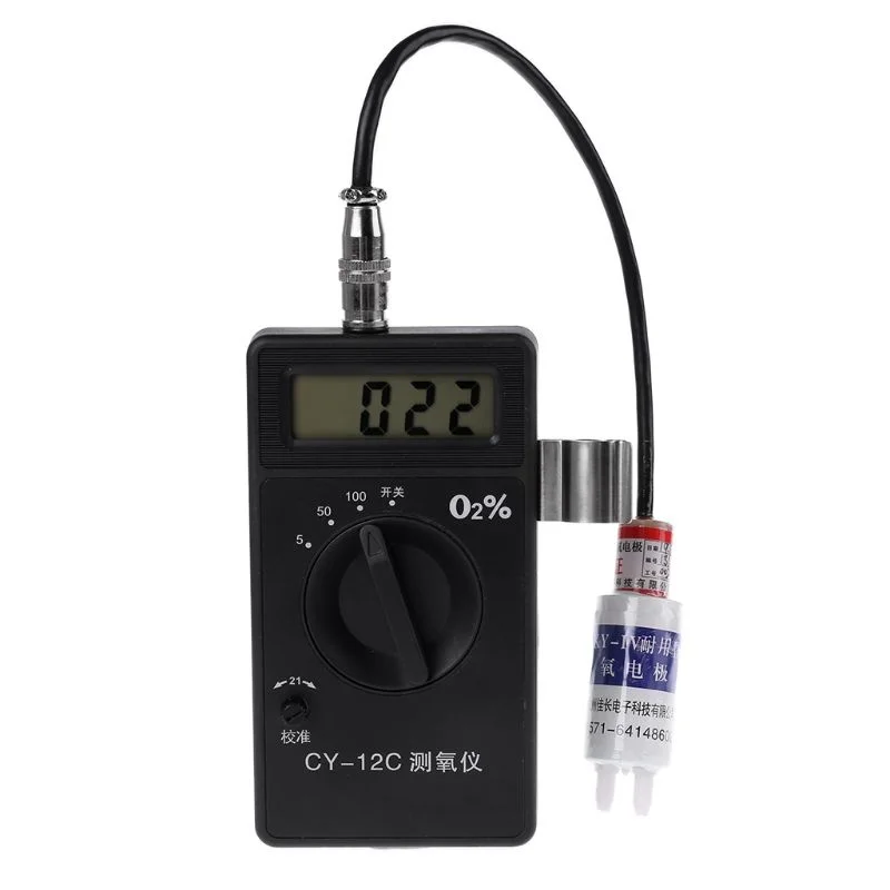 

Profional Portable O2 Oxygen Concentration Content Tester Meter High Accuracy Oxygen Detector Monintor CY-12C Gas Analyzer