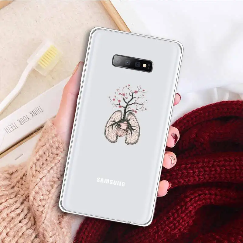 

art fashion aesthetic design Great Flower art Phone Case Transparent for samsung A 21s 50 71 S 8 9 20 note 10 20 plus ultra