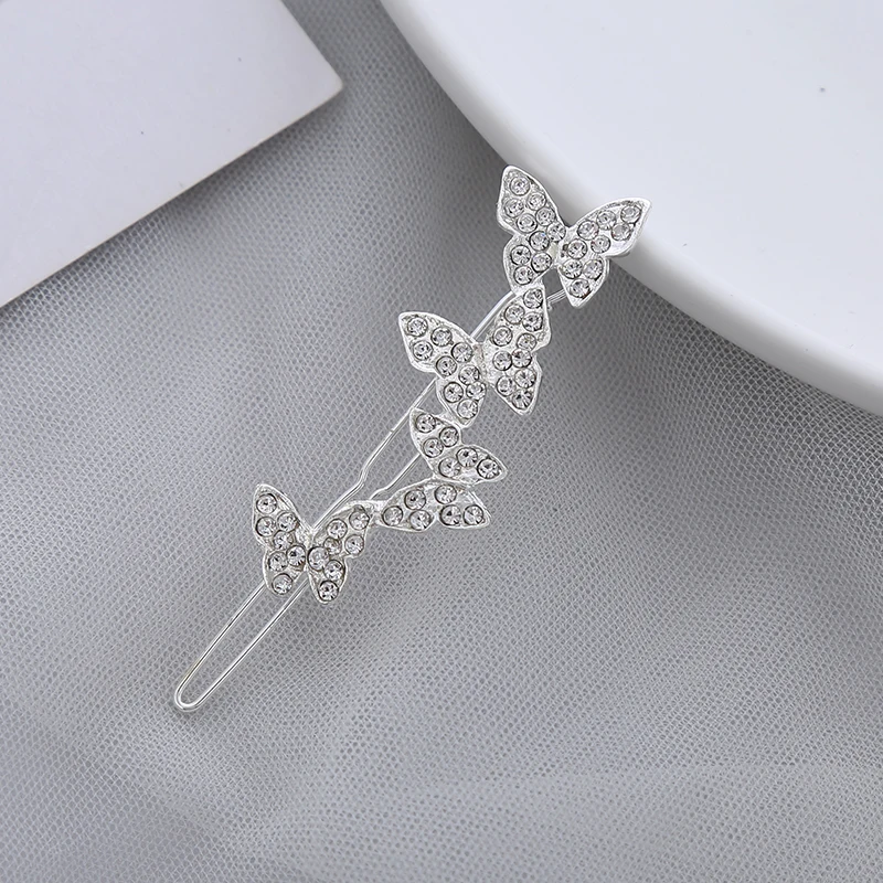 

Girl hairpin rhinestone butterfly hairpin frog buckle top clip hair accessories net red side clip headdress bangs clip
